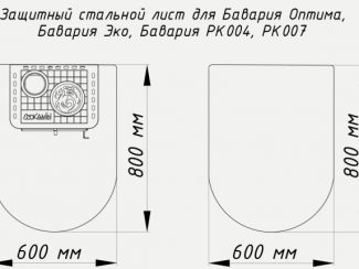 Лист каминный №2 600х800 мм. для Бавария Оптима, РК 004, 007, ЭКО