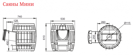 Печь банная ТМФ Саяны мини сarbon ДА ЗК