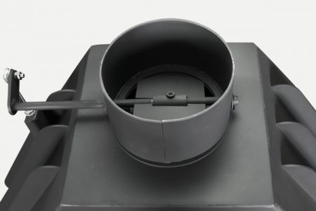 Топка Экокамин АЛЬФА 700KB с контргрузом (150 мм) с черным шамотом