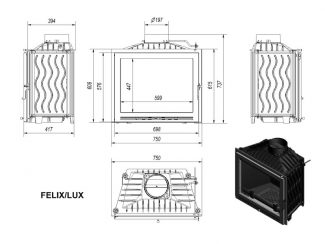 Felix Lux 16 кВт, стильная дверка